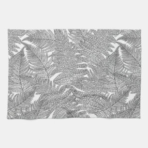 Fern in green kitchen towel