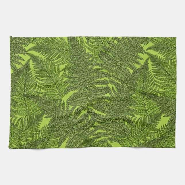 Fern in green kitchen towel (Horizontal)