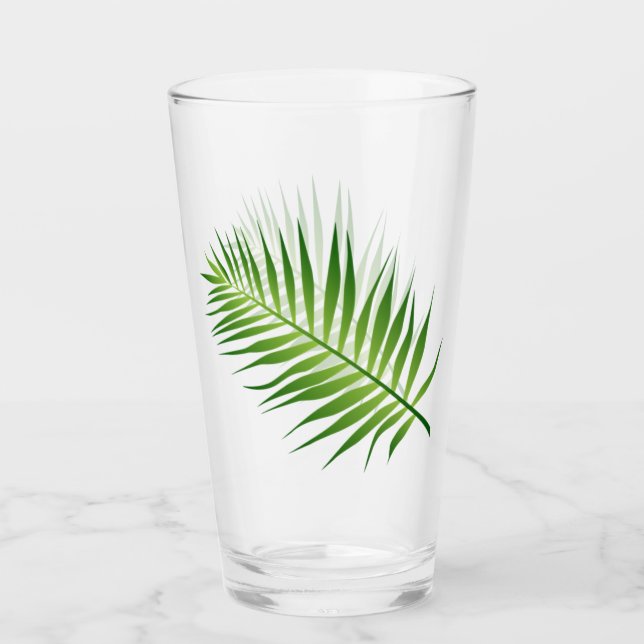 Fern Leaf Botanical Design Botanique Verre (Devant)