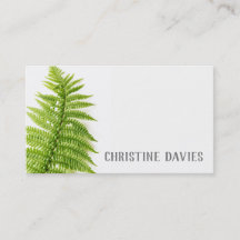 Fern leaf, exotic plant, floral business card