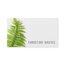 Fern leaf, exotic plant, floral business card