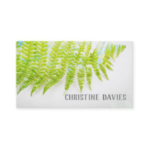 Fern leaf, exotic plant, floral business card