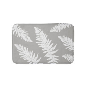 Fern Leaf Grey Botanical Bath Mat