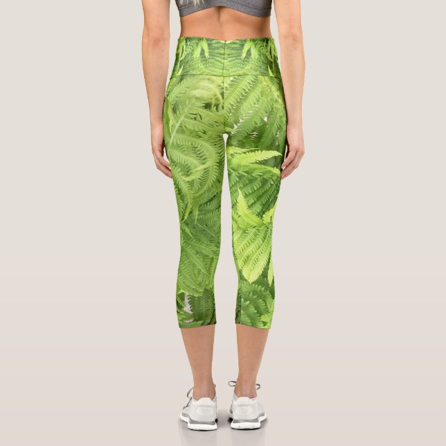 Fern Leaf haut taille Leggings : jardin fitness ho (Verso)