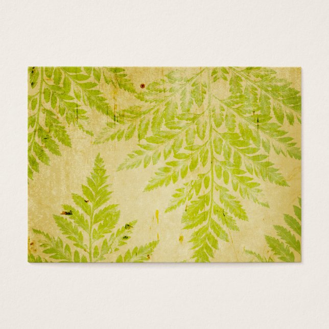Fern Leaf Stamped Pattern Grungy Background (Front)
