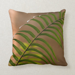 Fern leaf throw pillow