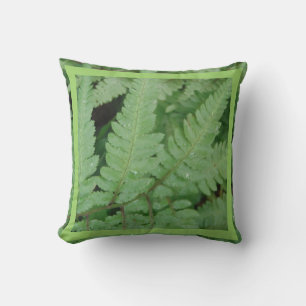 fern leaves, almost solid green pillow