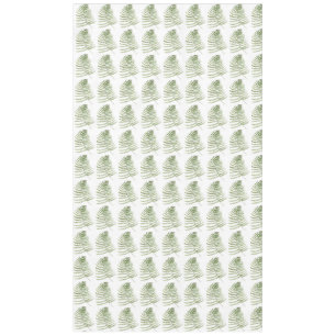 Fern leaves greenery pattern botanical watercolor tablecloth