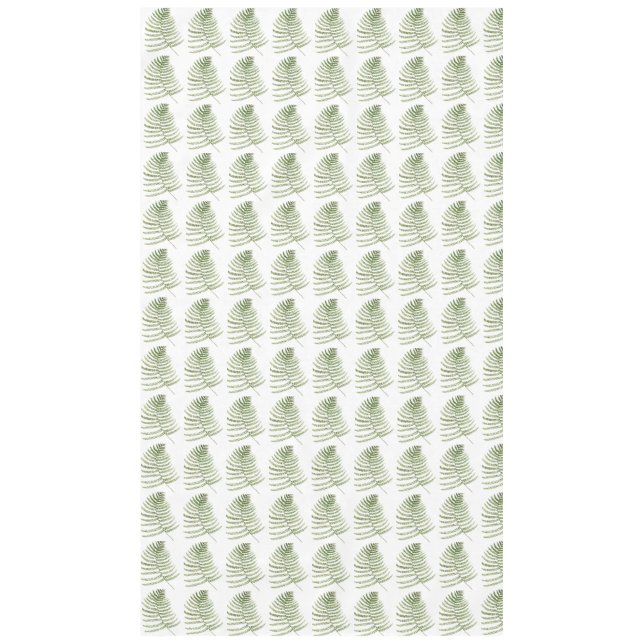 Fern leaves greenery pattern botanical watercolor tablecloth (Front)