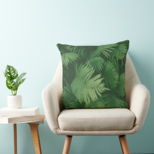 Fern Leaves Throw Pillow