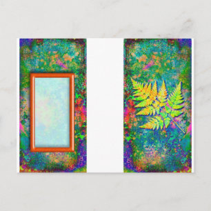 Fern Luggage Tag Postcard