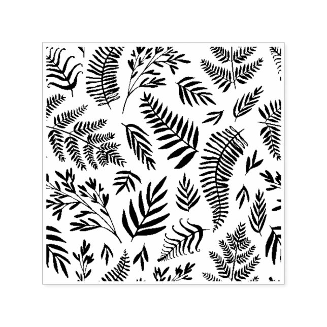 Fern Pattern, Nature Plant Garden Art Self-inking Stamp (Design)