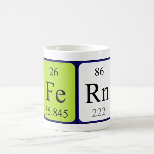 Fern periodic table name mug