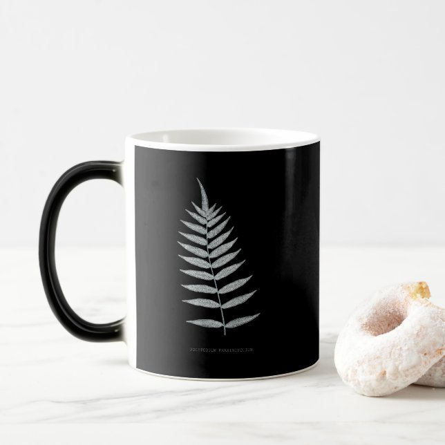 Fern - Polypodyum Fraxinifolium - X-ray effect -08 Magic Mug (With Donut)