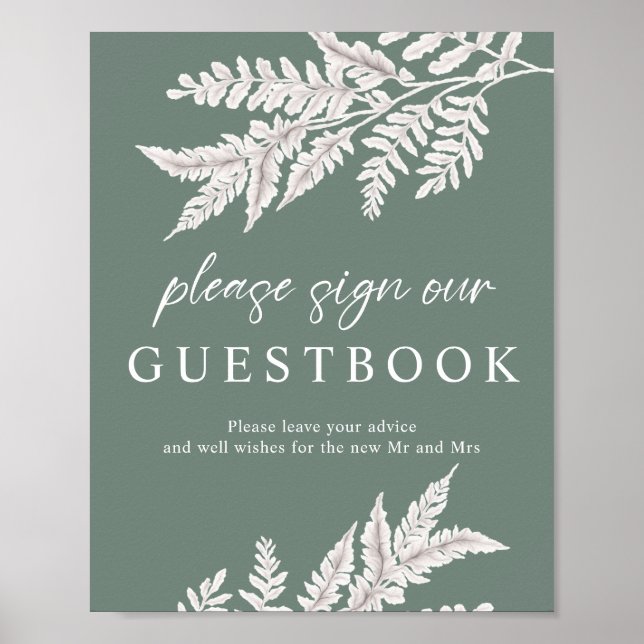 Fern | Symbole du livre d'or du Mariage de calligr (Devant)