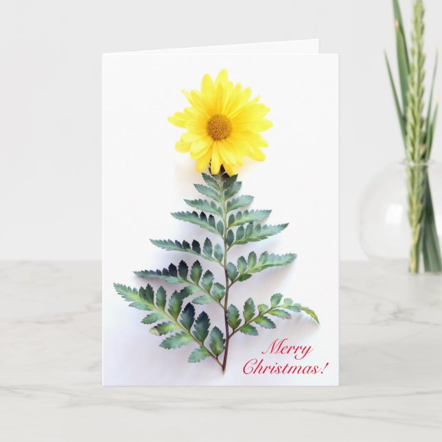 Fern Tree Christmas Greeting Card (Front)