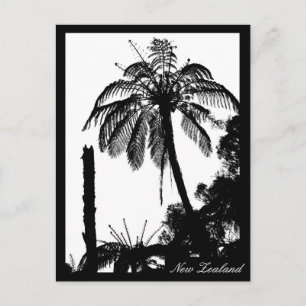 Fern Tree Forest, Silver Fern, nature New Zealand Postcard