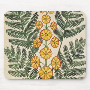 Fern with yellow flowers mouse pad