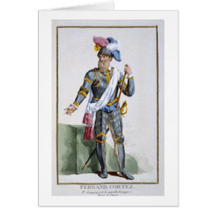 Fernand Cortez (1485-1547), engraved by Pierre Duf