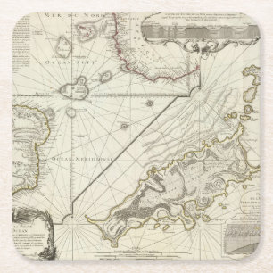 Fernand de Noronha Island Square Paper Coaster