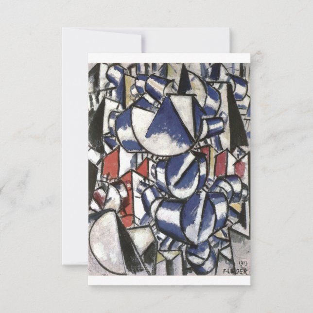 Fernand Leger Contrast of Forms Save The Date (Front)