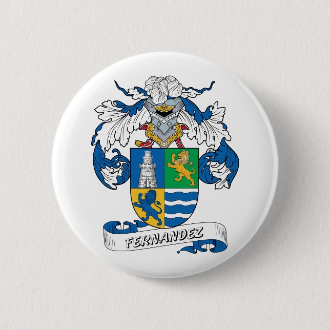 Fernandez Family Crest 2 Inch Round Button (Front)