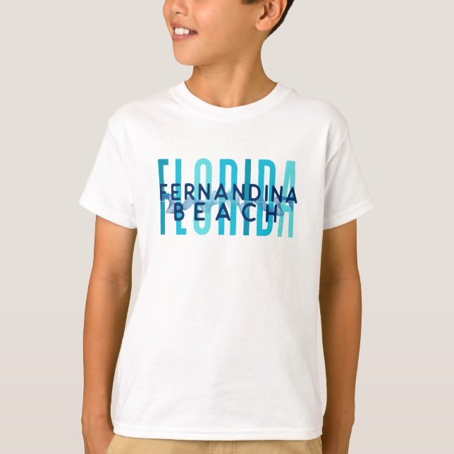 Fernandina Beach Florida (Ocean Waves) T-Shirt (Front)