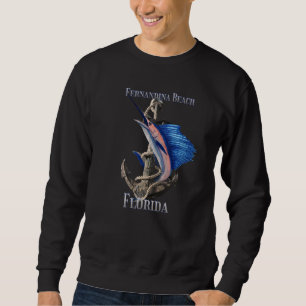 Fernandina Beach Florida Swordfish Marlin Ocean Fi Sweatshirt