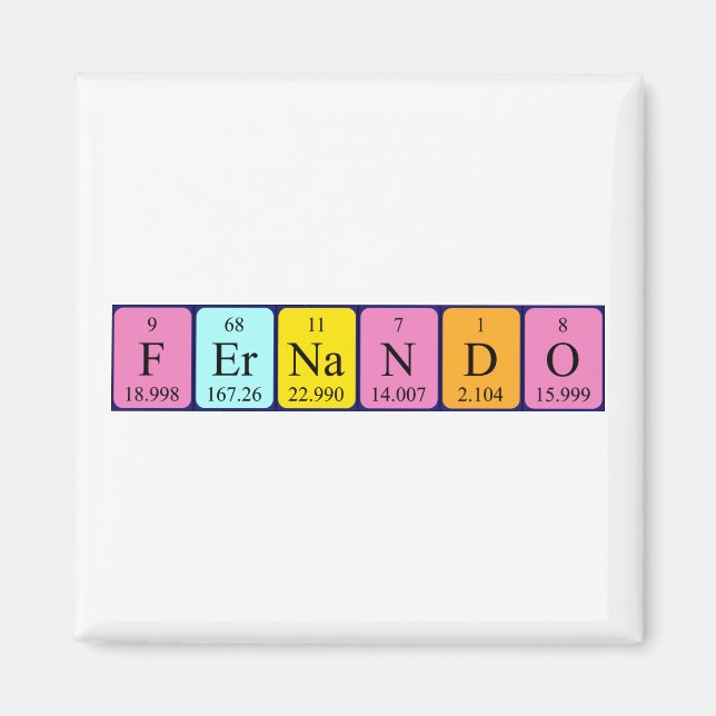 Fernando periodic table name magnet (Front)