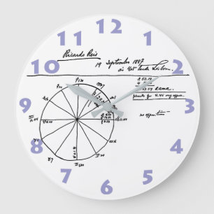 FERNANDO PESSOA DRAWING OF RICARDO REIS CHART LARGE CLOCK