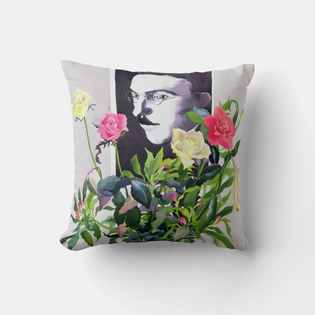 Fernando Pessoa Throw Pillow (Front)
