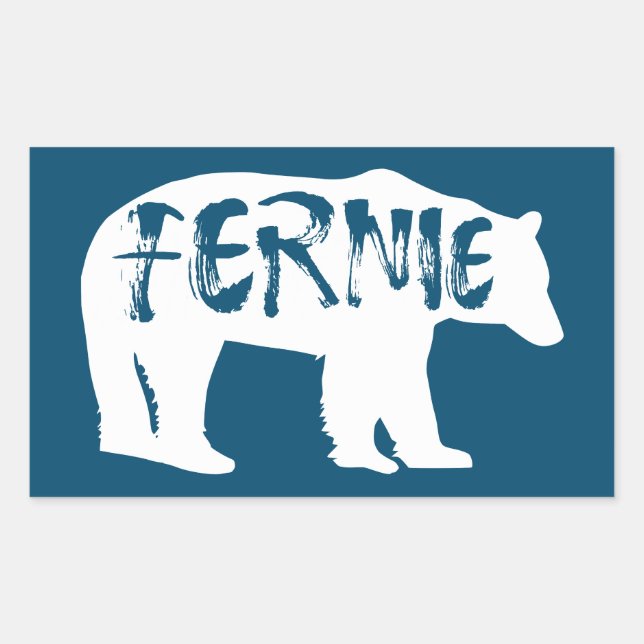 Fernie British Columbia Bear Sticker (Front)