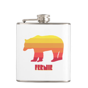 Fernie British Columbia Rainbow Bear Hip Flask