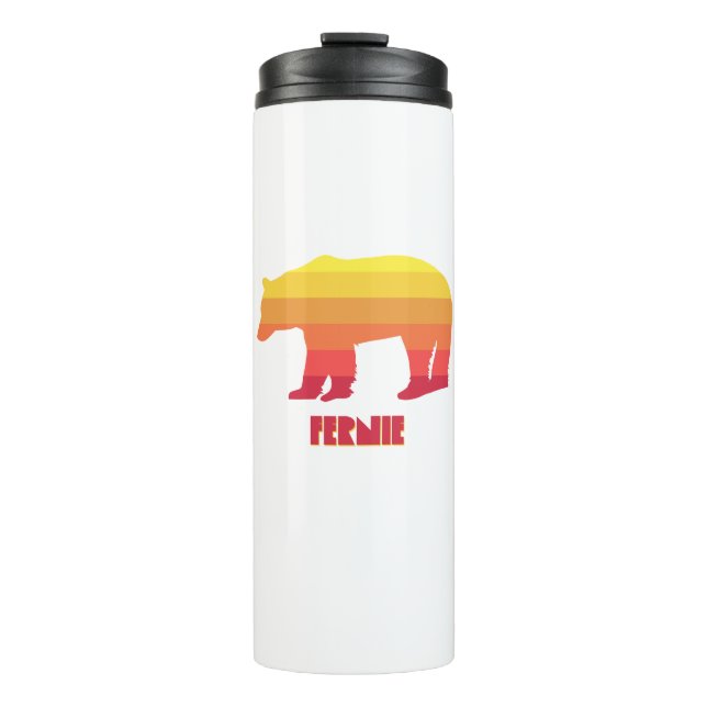 Fernie British Columbia Rainbow Bear Thermal Tumbler (Front)