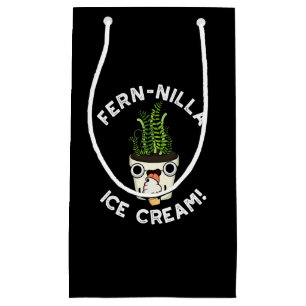 Fernilla Ice Cream Ice Cream Plant Pun Dark BG Small Gift Bag