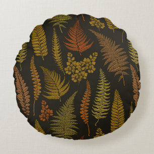 ferns 3 round pillow