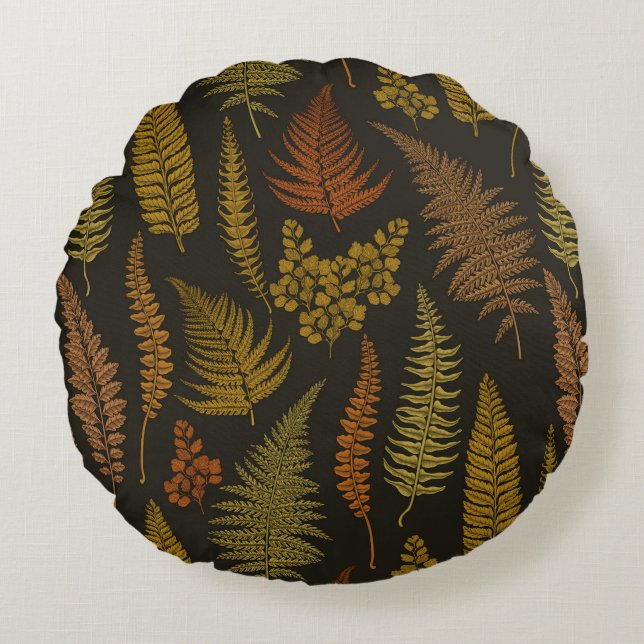 ferns 3 round pillow (Front)
