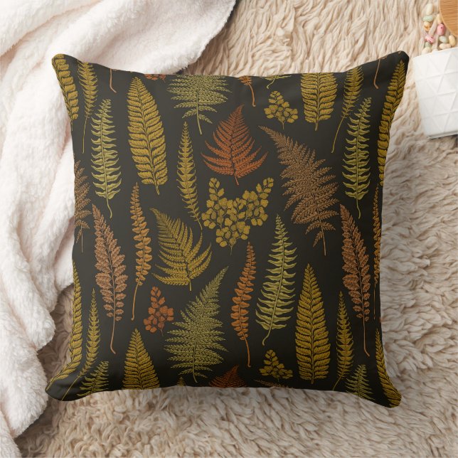 ferns 3 throw pillow (Blanket)
