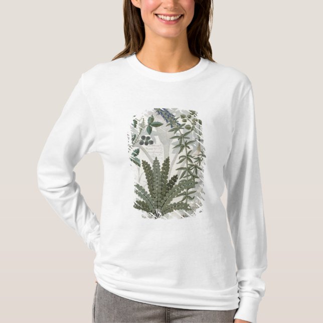 Ferns, Brambles and Flowers T-Shirt (Front)