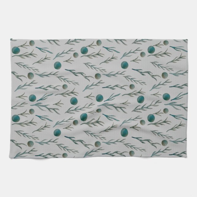 Ferns & Dots  Kitchen Towel (Horizontal)