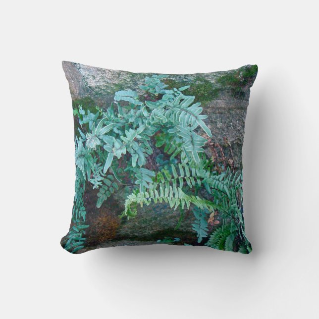 Ferns in Philadelphia Throw Pillow (Front)