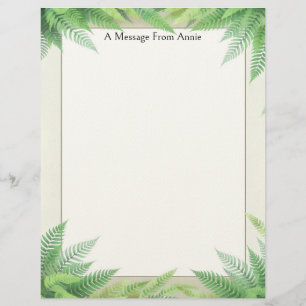 Ferns on a Frame Letterhead