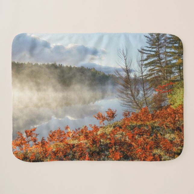 Ferns on Shoreline | Paradise, Michigan Sherpa Blanket (Front (Horizontal))