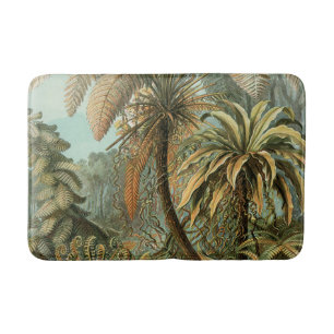 Ferns Palm Tree Antique Botanical Ferns Art Bath Mat