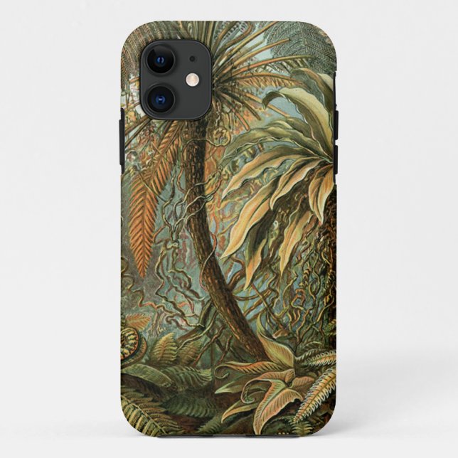 Ferns Palm Tree Antique Botanical Ferns Art Case-Mate iPhone Case (Back)