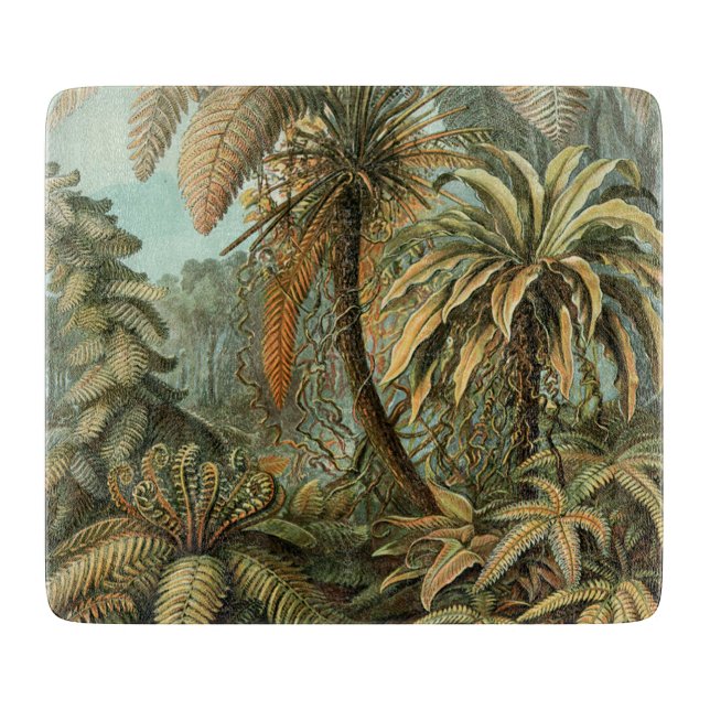 Ferns Palm Tree Antique Botanical Ferns Art Cutting Board (Front)