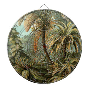 Ferns Palm Tree Antique Botanical Ferns Art Dartboard