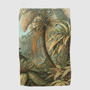 Ferns Palm Tree Antique Botanical Ferns Art Golf Towel