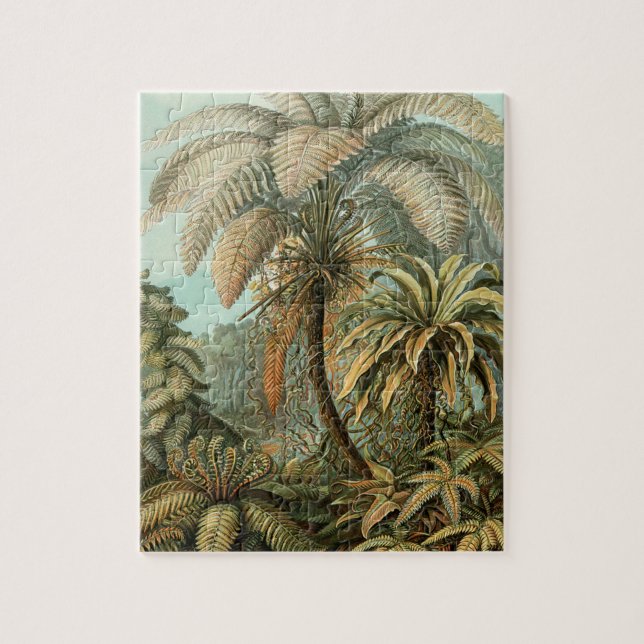 Ferns Palm Tree Antique Botanical Ferns Art Jigsaw Puzzle (Vertical)