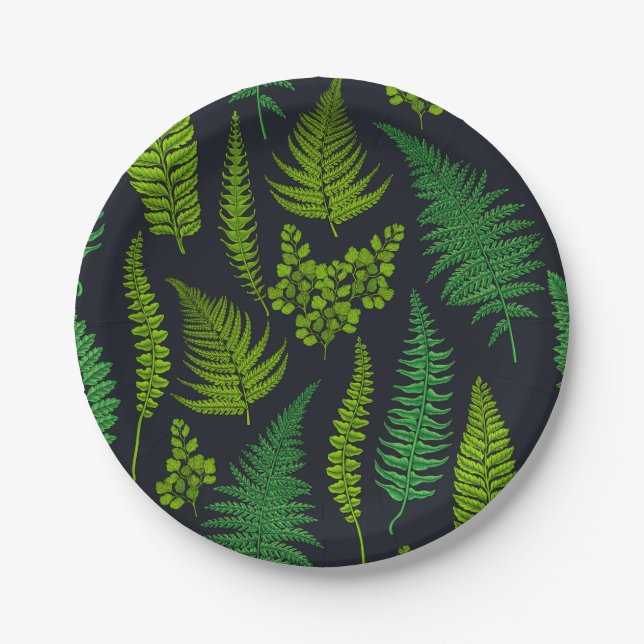 Ferns Paper Plate (Front)
